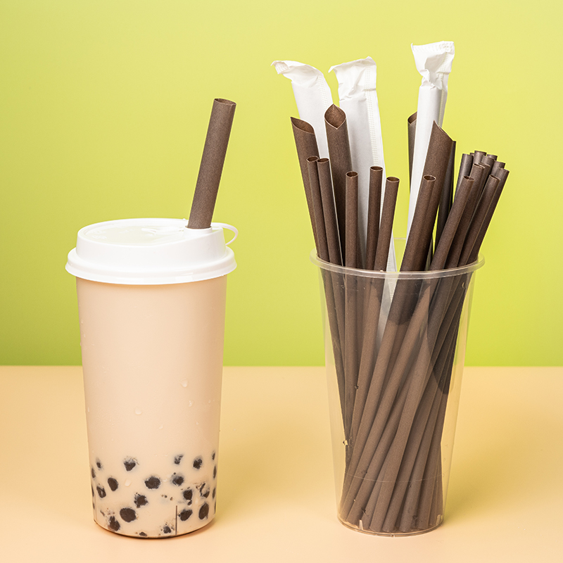 Tea Residue PLA Straws Eco-Friendly Disposable for Bubble Tea